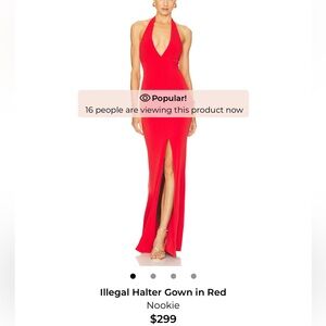 Nookie Illegal Halter Gown in Red